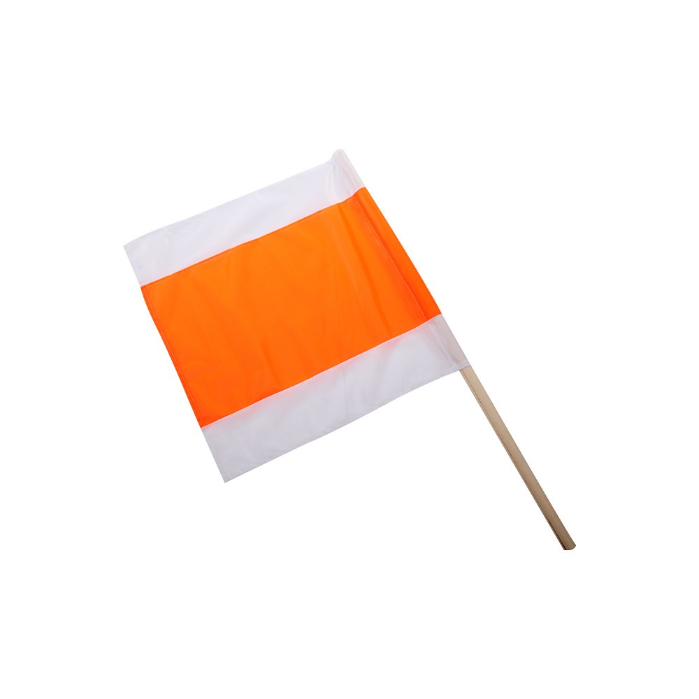 Drapeaux de signalisation blanc/orange 500 x 500 mm