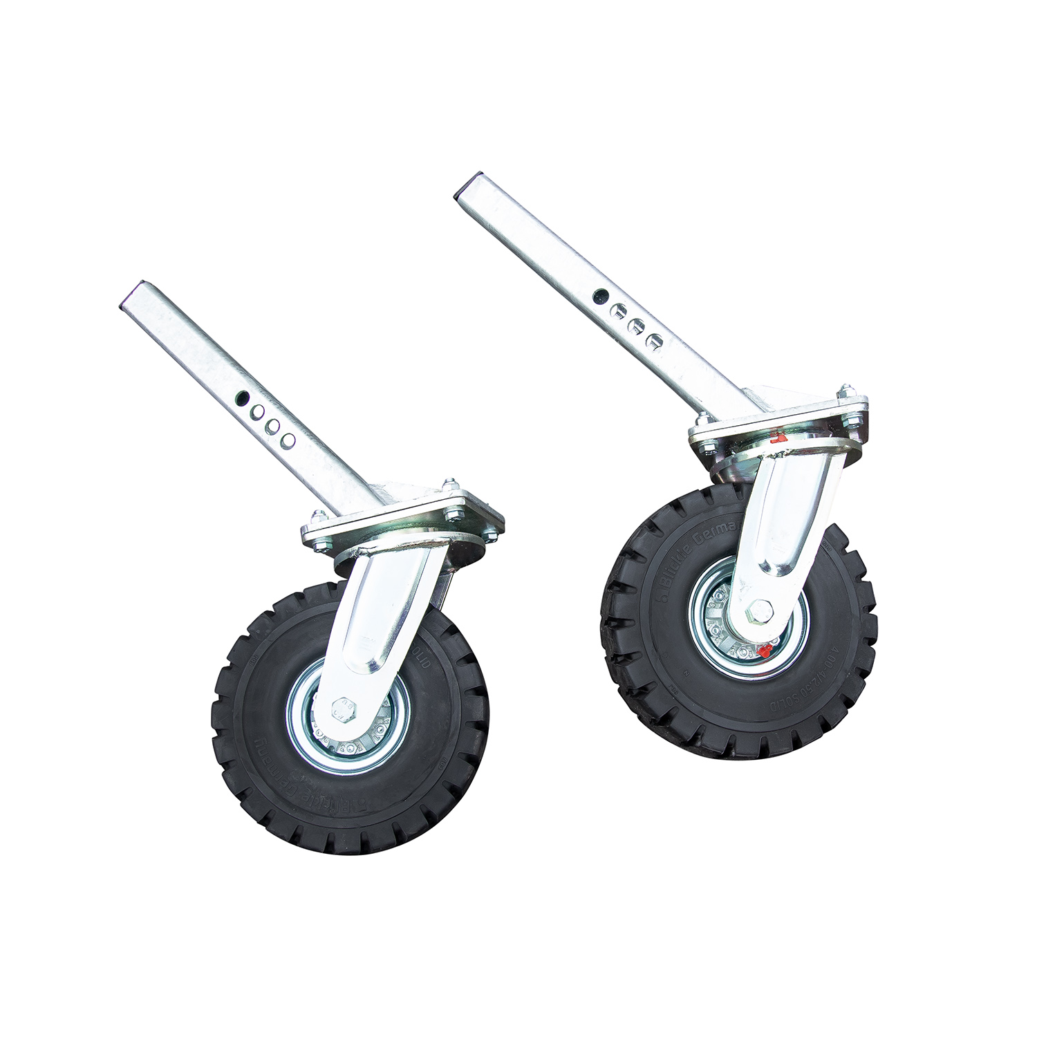 2 roues porteuses « Lourdes charges » Ø 306 mm à l'arrière 2 roues porteuses « Lourdes charges » Ø 306 mm à l'arrière